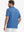 Back view from waist up showing the fit of BLUE 4 Way Stretch Jacquard Polo on model