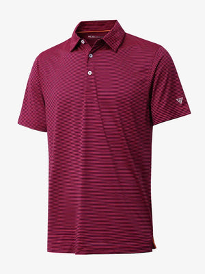 3D view of RED STRIPE shirt with clean red base and crisp white stripes for a dynamic look