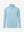3D render of misty blue featherweight midlayer quarter zip pullover