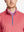 Front view from nose to chest, model wearing RED MELANGE Moisture Wicking Quarter Zip Pullover.