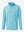 Heather Pinstripe Brushed Dry Fit Quarter Zip Pullover in aquarius heather, 3D front chest view with quarter zip design