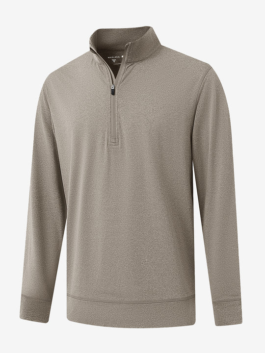 Quarter Zip Melange Pullover