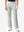 Front lower body shot of model wearing silver grey women's regular fit stretchy golf pants