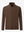 Lightweight casual fleece jacket with 5 pockets in coffee brown, front 3d view showing clean lines