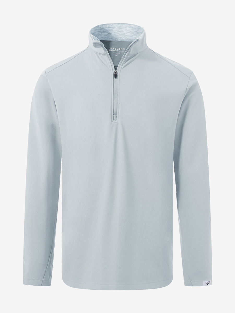 Classic Solid Pocket Fleece Quarter Zip Pullover