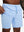 Front lower-body view from waist to knees showing stretch of LIGHT BLUE 2 in 1 Running Sports Shorts with Liner