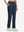 Front lower body shot of model wearing the navy women's lightweight high waisted golf pants, showcasing the fit