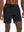 Front lower-body view from waist to knees of model wearing BLACK 2 in 1 Running Sports Shorts with Liner