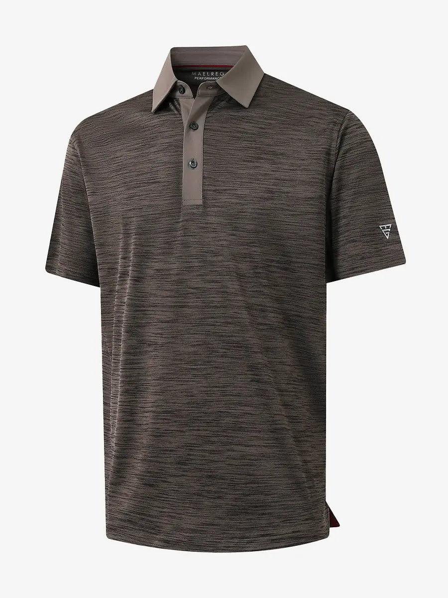 3D render showcasing textured dark brown heather fabric