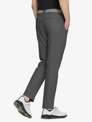 DARK GREY Water Resistant Everyday Pants back view, model's lower body with both hands in pockets