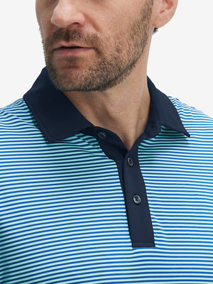 Upgraded Two-tone Striped Quick Dry Polo Shirt