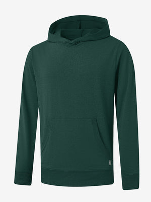 3D front view of the Athletic Golf Hoodie in Brick Heather, designed for comfort and performance.