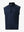 3D view of NAVY GEO Stretch Solid Fleece Quarter-Zip Vest showing fit and texture.								
