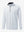 3D front view of the lightweight golf quarter zip pullover in white, clean and athletic design.