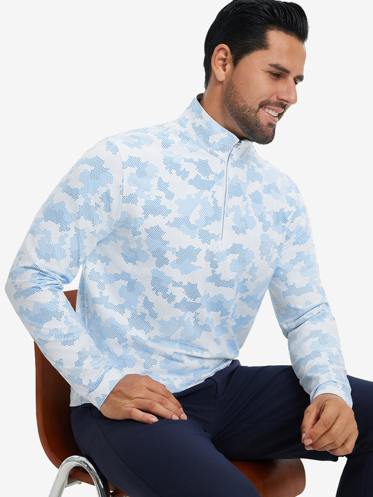 Full Print Lightweight Quarter Zip Pullover