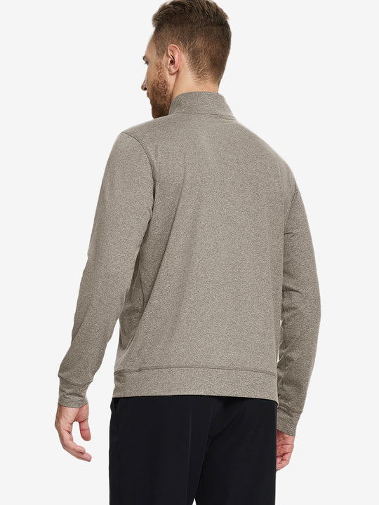 Quarter Zip Melange Pullover
