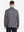 Half-body front shot, model holding golf club in BLACK MELANGE Moisture Wicking Quarter Zip Pullover.