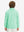 Back upper body of model wearing youth winter micro-fleece quarter zip pullover in turquoise