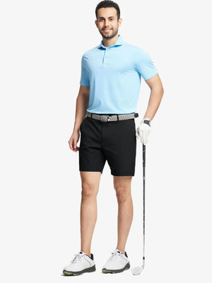 Model wearing Black shorts, right hand in pocket – 7 Inch inseam