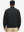 Back view of casual windproof bomber jacket on model, showcasing black detail and shape