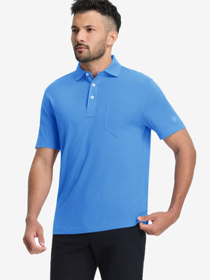 Comfy Cotton Blend Polo Shirts with Pocket