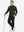 Model holding golf club, dressed in full zip fleece hoodied jacket in forest green, sporty and casual.