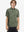 Front 3D view of trendy boys stripe polo shirts, clean structure and modern olive green stripe look