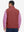 Model's upper body back view wearing maroon windproof fleece reversible golf vest.