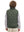 Back view of boys full-zip fleece-lined puffer vest showing smooth fleece texture in army green