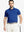 Model in COBALT STRIPE Pinstripe Jersey Performance Polo holding golf club, front half-body view								
