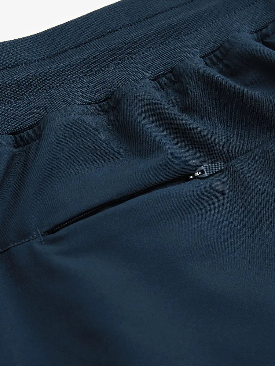 NAVY 7 Inch Performance Active Shorts back single zip pocket detail