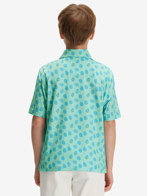 Youth Print Stretch Lightweight Polo Shirts