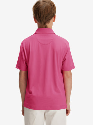 Boys Quick Dry Fit Athletic Solid Polo Shirts