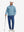 Lifestyle shots of winter thermal outdoor water resistant fleece jacket in misty blue, worn while holding golf clubs