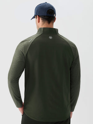 Color Block Moisture Wicking Half Zip Pullover