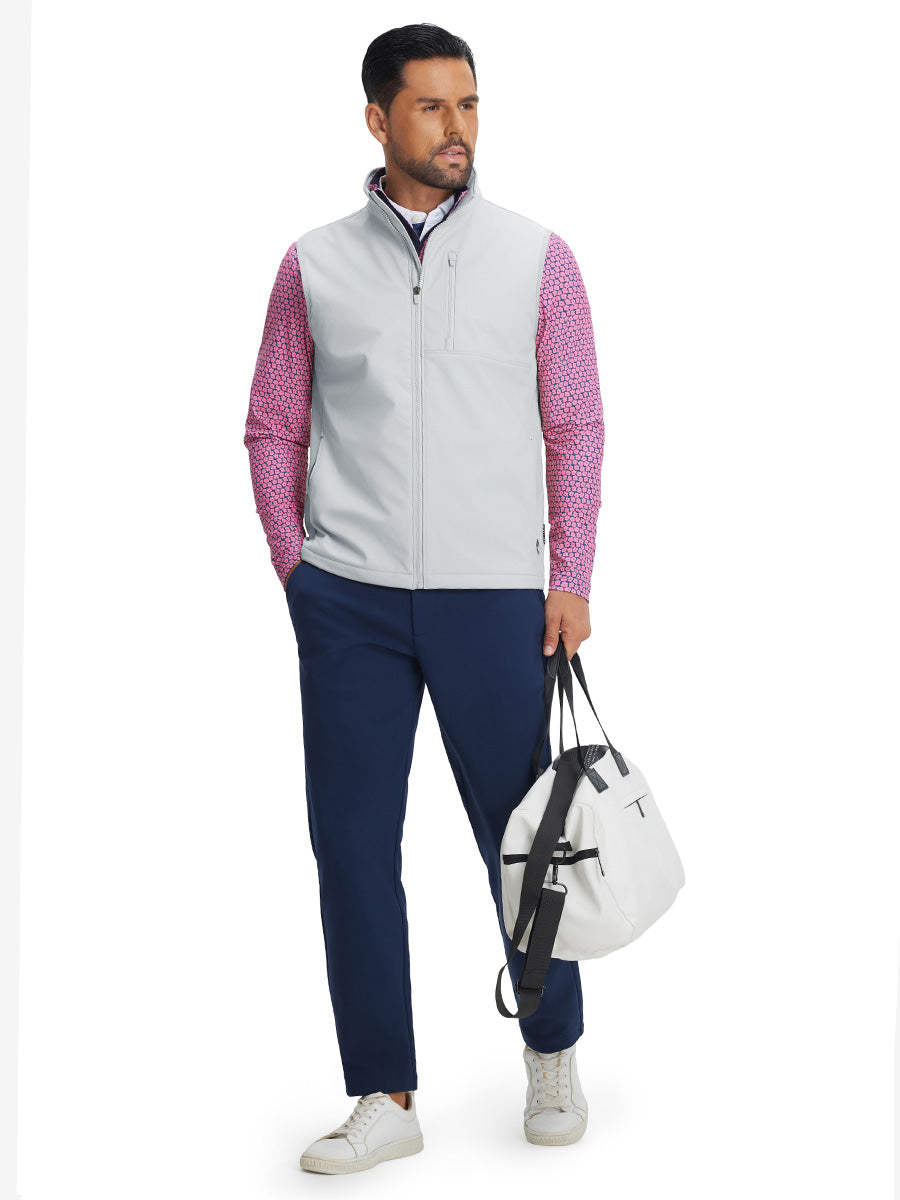 Sleeveless Softshell Fleece Outdoor Vests with 6 Pockets