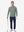 Full body model holding golf gear outdoors, heather midlayer golf hoodies in celadon green heather