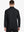 Back view of the black long sleeve pique polo, showcasing its sleek design and practical features.
