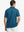 Back half-body view of model in BLUE Stylish Chest Print Snap Polo