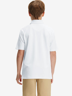 Boys Quick Dry Fit Athletic Solid Polo Shirts