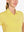 Close-up front view from nose to chest in YELLOW Women's Performance Solid Polo