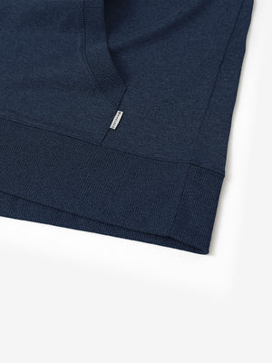 Hem detail of the Brick Heather Athletic Golf Hoodie, highlighting clean stitching and neat design.
