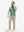 Full-body shot of model in light green  ultra-light quick dry moisture wicking collared polo shirt