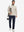 Ultra-Soft Brushed Fleece Lining Quarter Zip Sweatshirt in light khaki, model carrying tennis bag