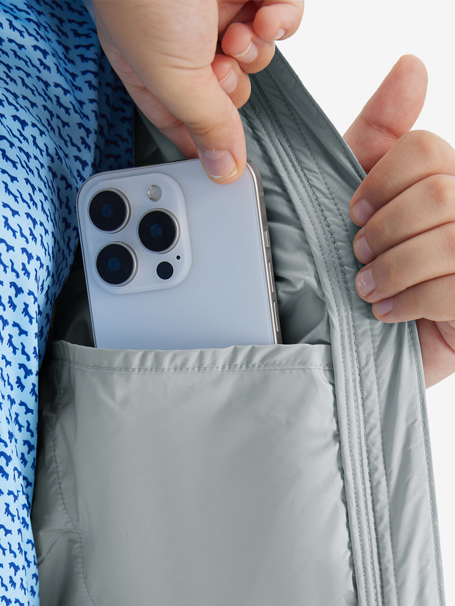 Boys Windproof Puffer Jacket with Pockets