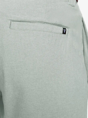GLACIER GREY 7 Inch Heather Performance Golf Shorts close-up of back right pocket detail