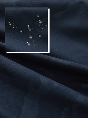 Water-Resistant Embossed Short Sleeve Q-Zip Hoodies