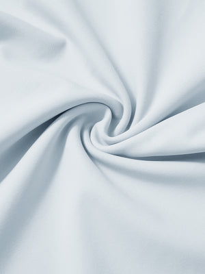 Close-up of fabric on soft lightweight casual golf pants with 5 pockets, showing texture in misty grey.