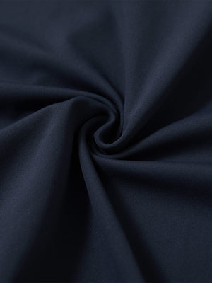 Fabric detail of youth long sleeve hoodied with kangaroo pocket, soft knit texture with navy tone