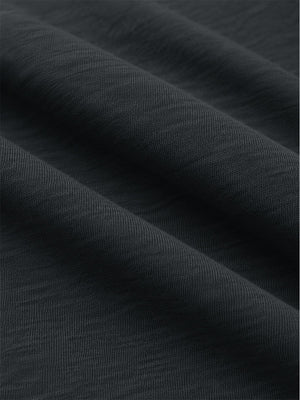 Close-up shot of soft heather knit fabric and fine textile texture, heather midlayer golf hoodies in black heather